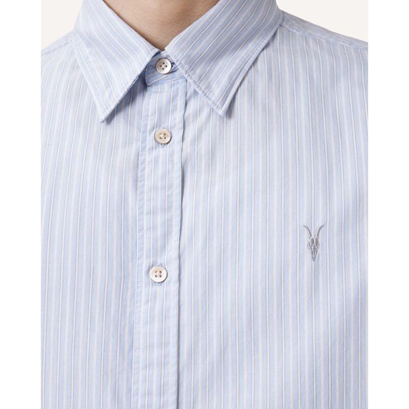 AllSaints Saint Long Sleeve Ramskull Cotton Shirt image number 2